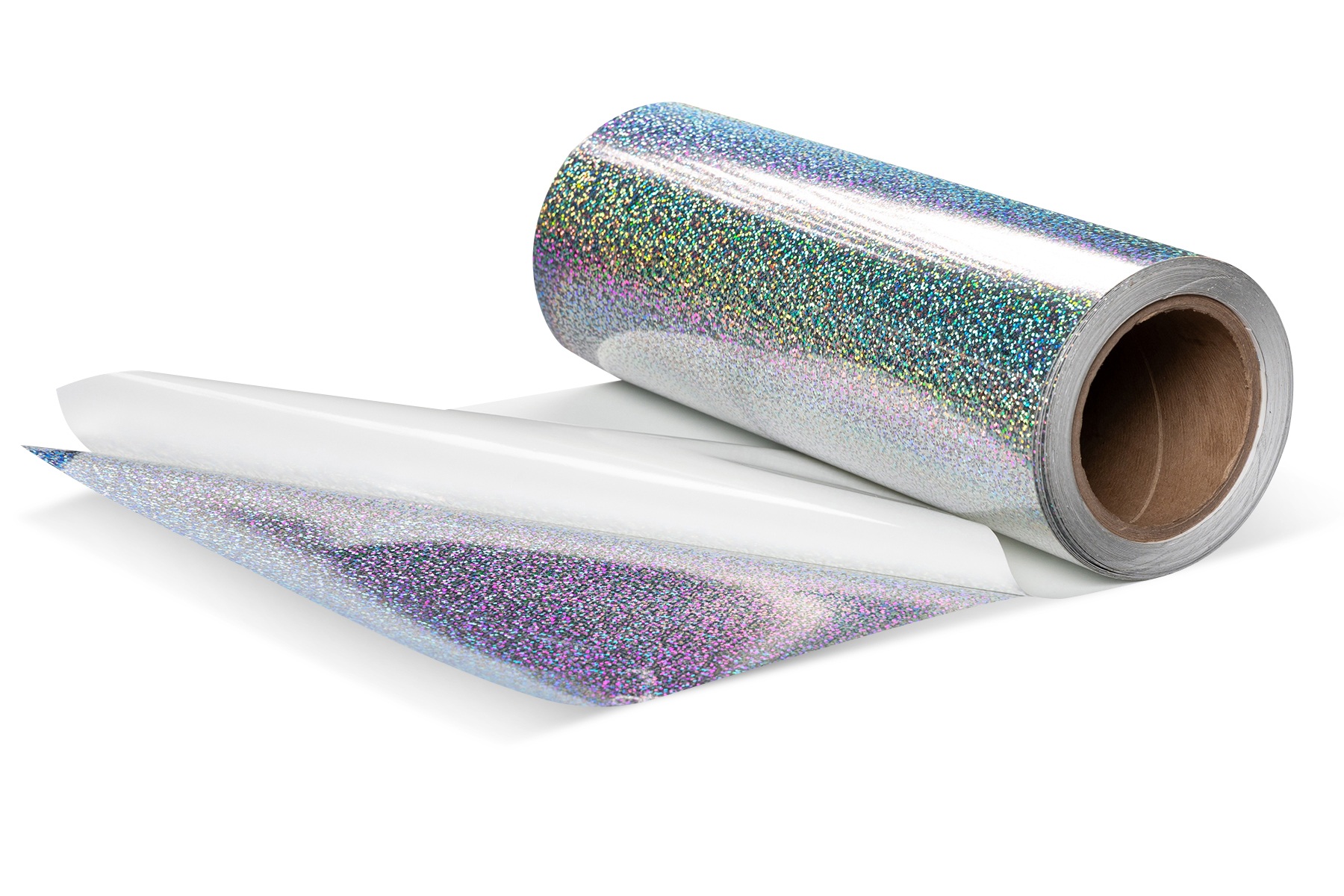 6.0mil Glitter Sparkle Holographic Calendered Vinyl Clear Permanent Adhesive (#568) - Image 3